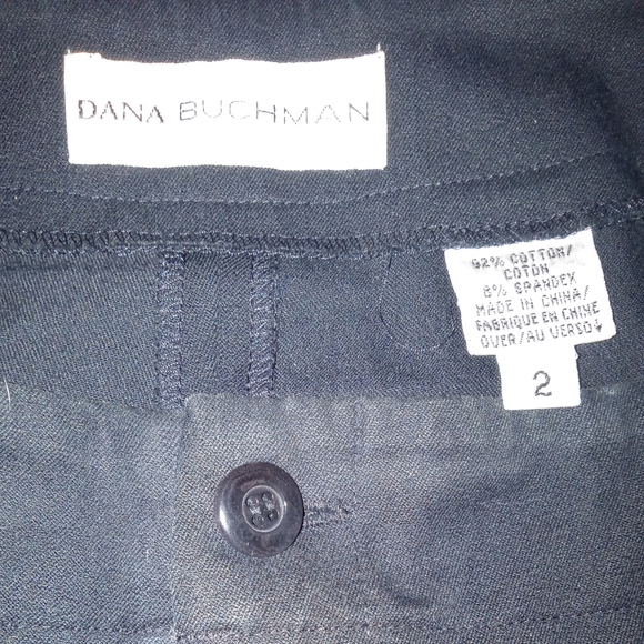Designer,Dana Buchman, Black, Ankle Cropped, Trousers, size 2 - Picture 2 of 2